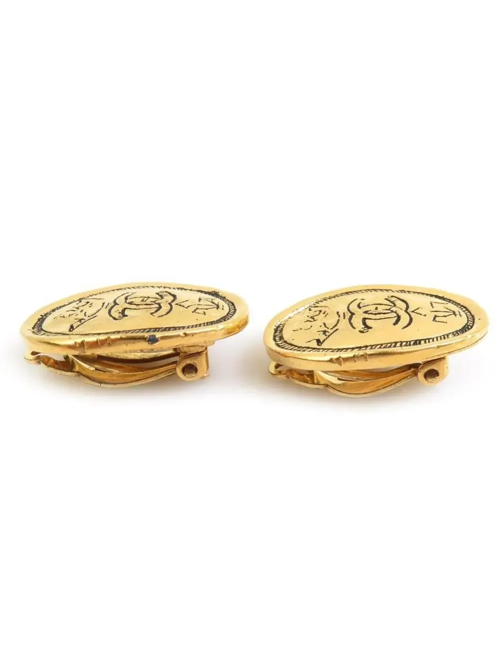 Auth Chanel Cc Logo Clip On Earrings #293943C28B